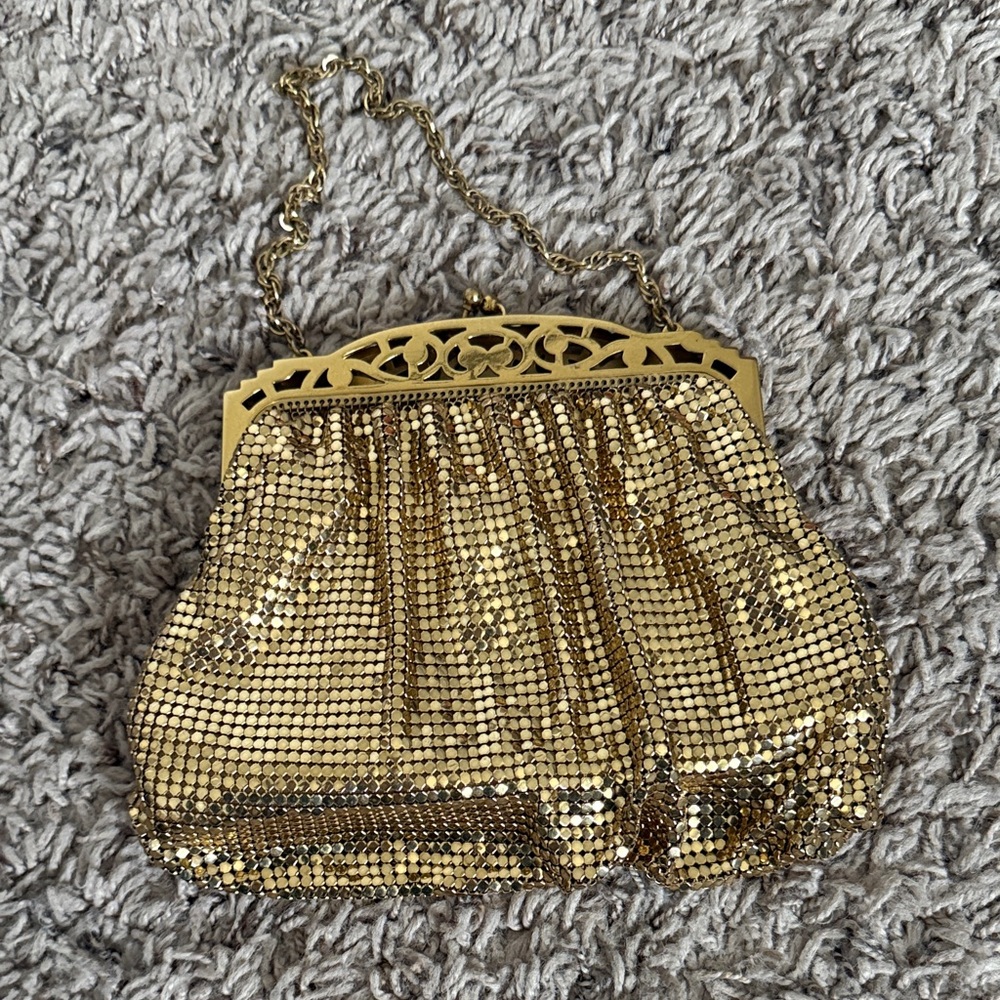 Vintage Mesh Whiting & Davis Gold Chain Evening Bag